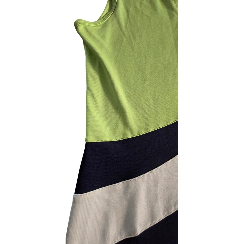 M Bette and Court sleeveless active top lime green navy tennis golf pickleball - Picture 7 of 8